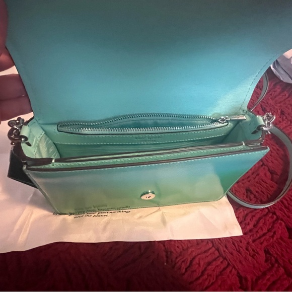 NWT Kate Spade Morgan Green Ombre Flap Chain Wallet Crossbody Handbag - Picture 10 of 12